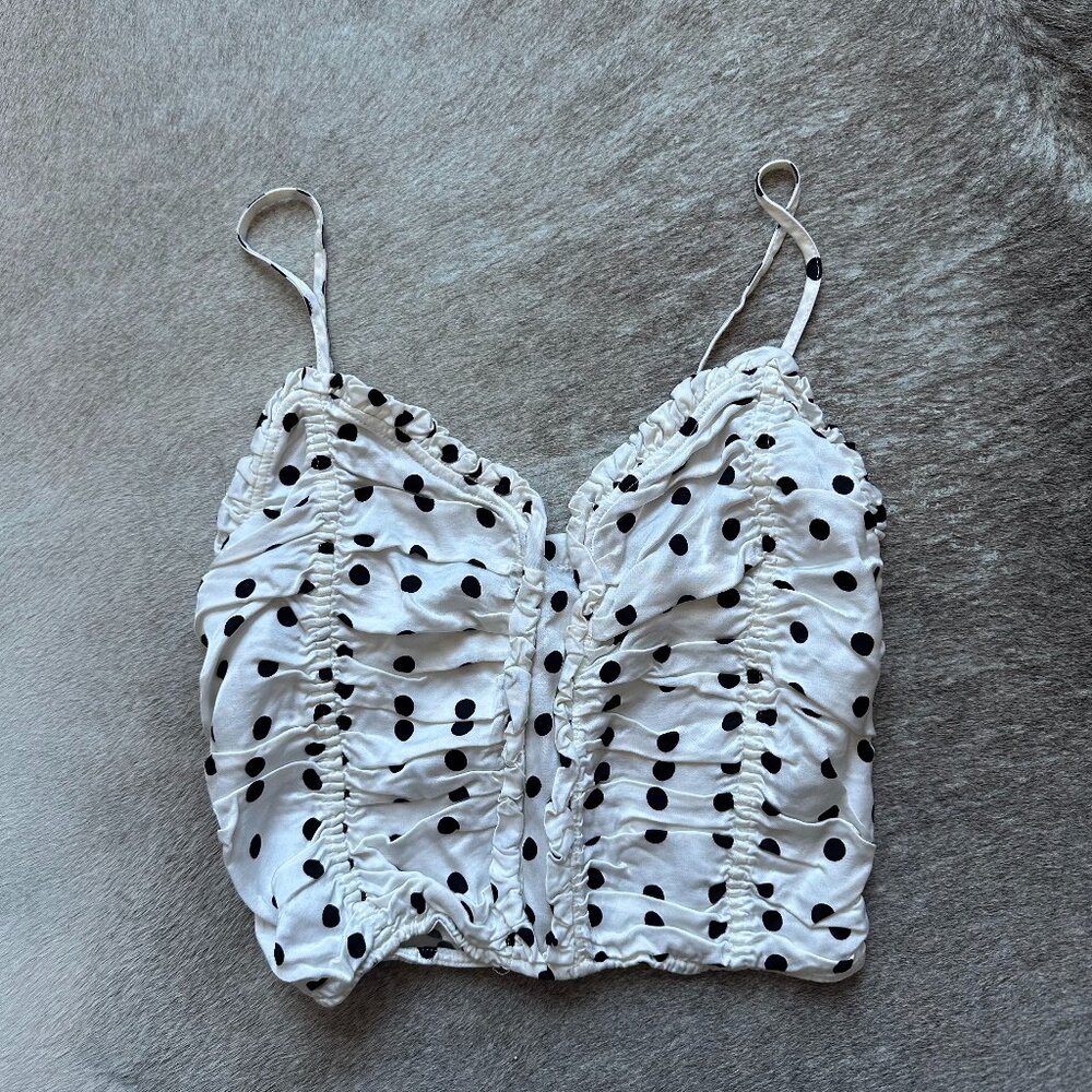 Maje Polka Dot Cropped Tank